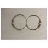 Pair of Sterling Hoop Earrings