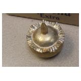 Gold Plated Porcelain Container with Lid