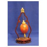 Chinese Enamel Egg on Stand