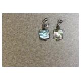Pair of Sterling and Mother of Pearl Earrings