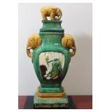 A Chinese Sanchi Pottery Elephant Vase