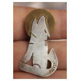 A Sterling and Copper Brooch