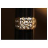 Marked 925 Sterling and Cz Men's Ring