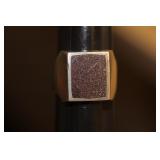 Men's Sterling and Gemstone Ring