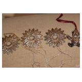 Lot of 4 Silverplated Christmas Ornament