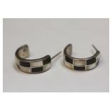 Pair of Sterling Enamel Earrings