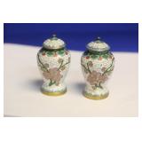 Pair of Miniature Chinese Cloisonne Jars