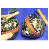 Pair of Cloisonne Boxes in Peach Form