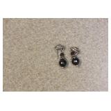 Sterling and Gemstone Pair of Earrings