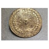 Sterling Aztec Brooch