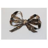 A Sterling Bow Brooch