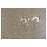 Pair of Filigree Sterling Earrings