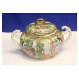 Antique Rose Medallion Sugar Container