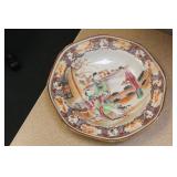 Antique Chinese Rose Medallion Soup Bowl