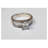 A Sterling and Stone Ring