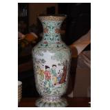 Large Enamel on Copper Chinese Vase