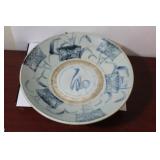 A Large Chinese Blue and White Bowl or Charger