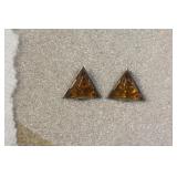 Sterling and Amber Earrings