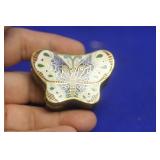 Chinese Cloisonne Butterfly Trinket Box