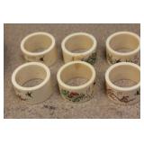 Set of 6 Chinese Napkin Rings