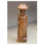 Wooden Asian Carved Lady