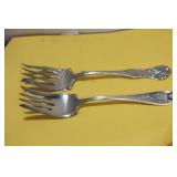 Lot of 2 Silverplated Serving Forks
