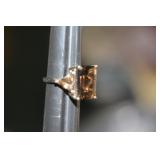 Sterling and Smoky Quartz Ring
