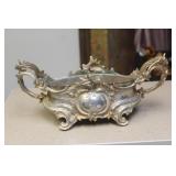 Silverplate art Nuveau two handle bowl