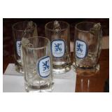 Set of 4 Lowenbrau Glass Beer Mug