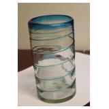 An Artglass Cylinder Vase