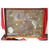 An Antique Silk and Pastel with Needle Point