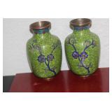 Pair of Antique Chinese Cloisonne Vases