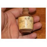 Erotic Chinese B o n e and Wood Snuff Bottle