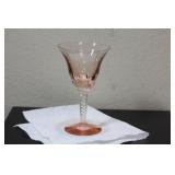 A Pink Artglass Goblet