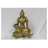 A Gilt Bronze/Brass Chinese/Oriental God