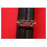 A Sterling and Gemstone Ring