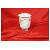 Japanese Fukugawa Ceramic Teacup and Lid