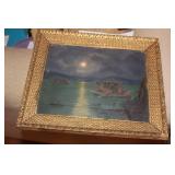 Antique Framed oil on Board Painting