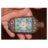 Chinese Enamel and Jeweled Snuff Bottle