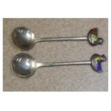 Set of 2 Cloisonne Spoons