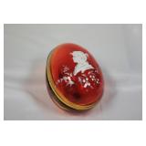 A New Orleans Ruby Red Glass Egg