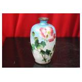 An Antique Japanese Ginbari Small Cloisonne Vase