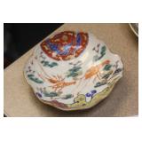 Antique Kutani Shrimp Plate