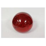 A Red Bubble Glass Weight