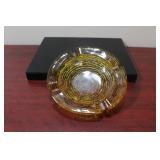 Retro Textured Round Glass Ashtray