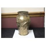 A Chinese Raised Desing Phoenix Metal Urn