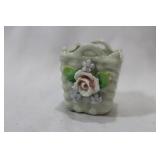 A Miniature Ceramic Basket
