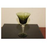 A Green Artglass Goblet
