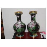 Pair of Chinese Cloisonne Vases