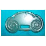 Carved White Jade Lock Pendant